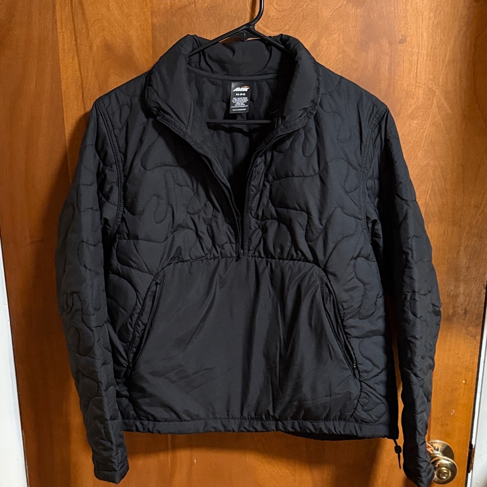 Avia Black Quilted Half Zip Pullover Jacket